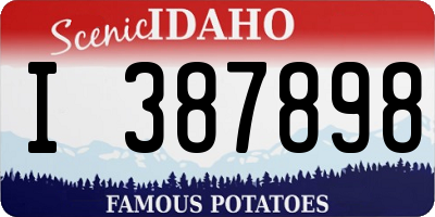 ID license plate I387898