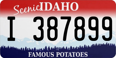 ID license plate I387899