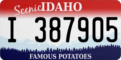 ID license plate I387905