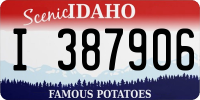 ID license plate I387906