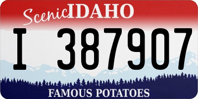 ID license plate I387907
