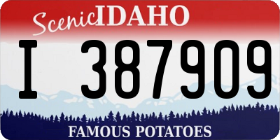 ID license plate I387909
