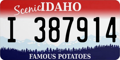 ID license plate I387914