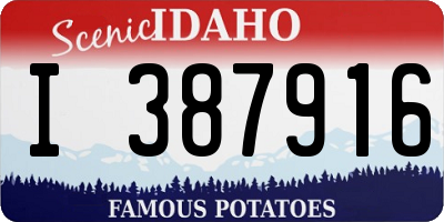 ID license plate I387916