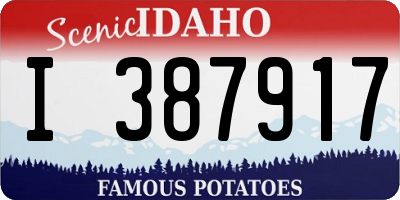ID license plate I387917