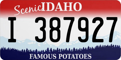 ID license plate I387927