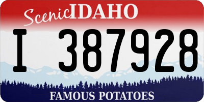 ID license plate I387928