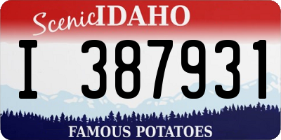 ID license plate I387931
