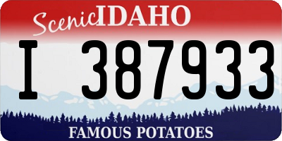 ID license plate I387933