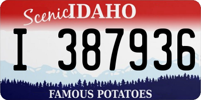 ID license plate I387936