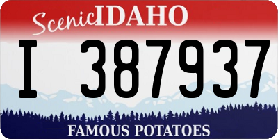 ID license plate I387937