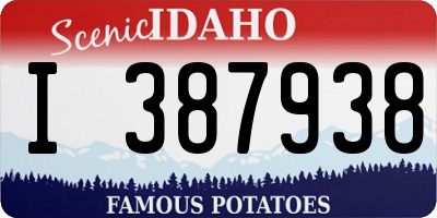 ID license plate I387938