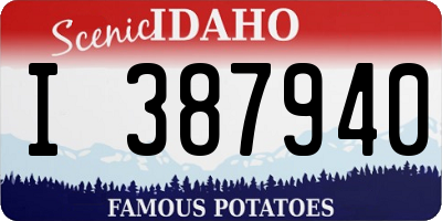 ID license plate I387940