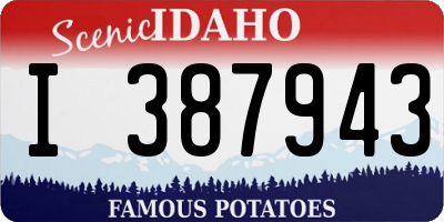 ID license plate I387943