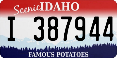 ID license plate I387944