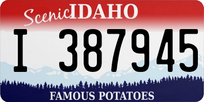ID license plate I387945