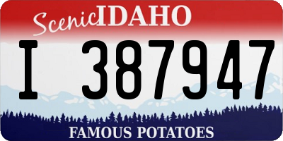 ID license plate I387947