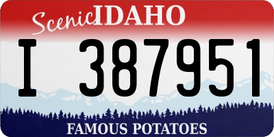 ID license plate I387951