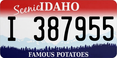 ID license plate I387955