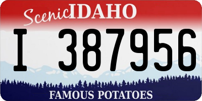 ID license plate I387956