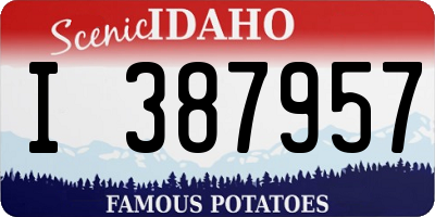ID license plate I387957