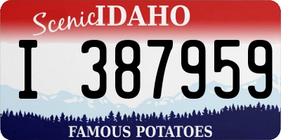 ID license plate I387959