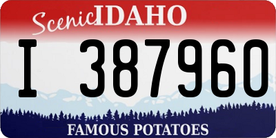 ID license plate I387960