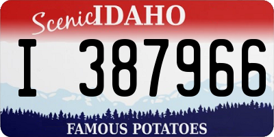ID license plate I387966