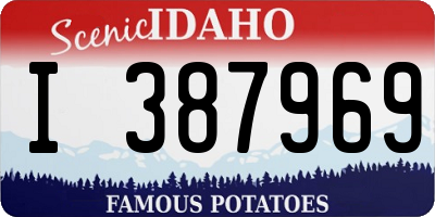 ID license plate I387969