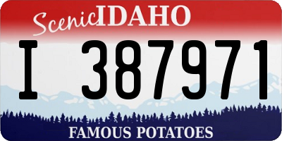 ID license plate I387971