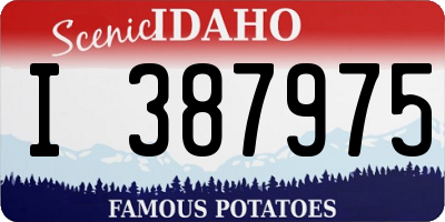 ID license plate I387975