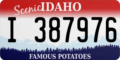 ID license plate I387976