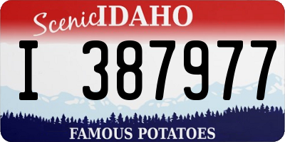 ID license plate I387977