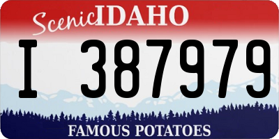 ID license plate I387979