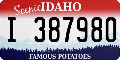ID license plate I387980