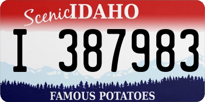 ID license plate I387983