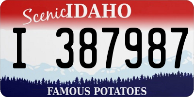 ID license plate I387987