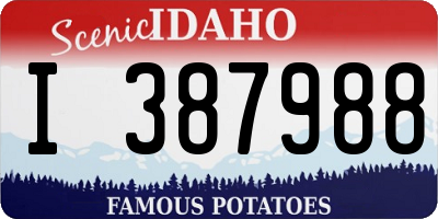 ID license plate I387988