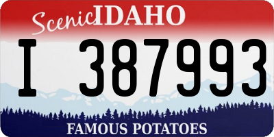 ID license plate I387993