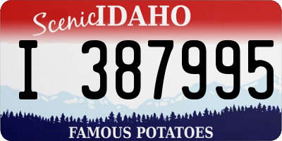 ID license plate I387995