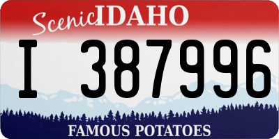 ID license plate I387996