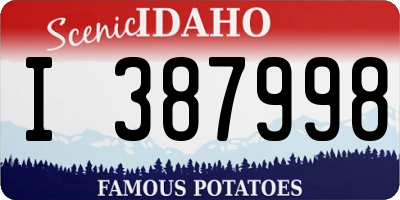 ID license plate I387998