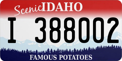 ID license plate I388002