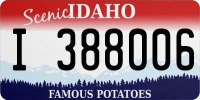 ID license plate I388006