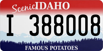 ID license plate I388008
