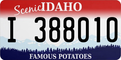 ID license plate I388010