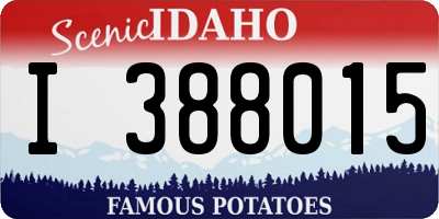 ID license plate I388015