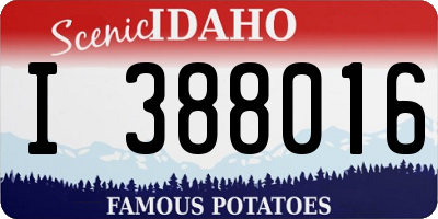 ID license plate I388016