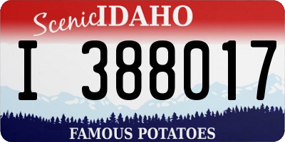 ID license plate I388017