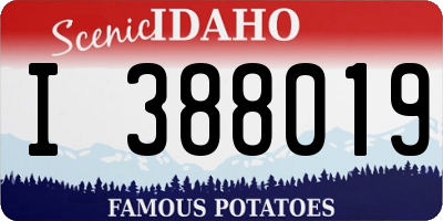 ID license plate I388019